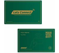 Lets Connect NFC Business Card with QR Code | Smart Digital Visiting Card | Tap & Scan to Share Profile | Contact Info, Social Links & Cover | No Reprint Required | Lifetime Free Access (Green)