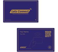Lets Connect NFC Business Card with QR Code | Smart Digital Visiting Card | Tap & Scan to Share Profile | Contact Info, Social Links & Cover | No Reprint Required | Lifetime Free Access (Dark Blue)