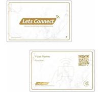 Lets Connect NFC Business Card with QR Code | Smart Digital Visiting Card | Tap & Scan to Share Profile | Contact Info, Social Links & Cover | No Reprint Required | Lifetime Free Access (White)