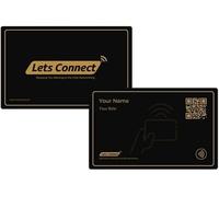 Lets Connect NFC Business Card with QR Code | Smart Digital Visiting Card | Tap & Scan to Share Profile | Contact Info, Social Links & Cover | No Reprint Required | Lifetime Free Access (Black)