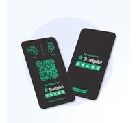 Lets Connect Trustpilot Review NFC Card | Tap to Leave Reviews Quickly | Custom Name NFC Review Card for Business Customer Feedback (with QR)