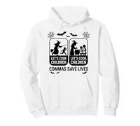 Lets Cook Children Commas Save Lives Halloween Fun Pullover Hoodie
