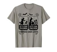 Lets Cook Children Commas Save Lives Halloween Fun T-Shirt