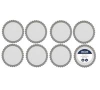 Lets Cook Cookware - 8.5cm Small Fixed Base Mini Tart Tartlet Quiche Flan Tins, Eight Pack (Set of 8), Air Fryer Compatible, Double Coated Non Stick, British Made