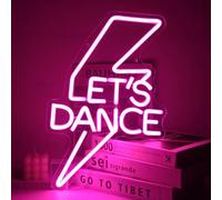 Let's Dance LED Neon Sign for Wall Decor USB Adjustable Brightness Living Room Bars Pub Club Gatherings Art Wall Decor