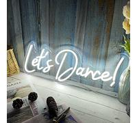 Lets Dance Neon Sign With Dimmer, Large 23.6'x8.6' Led Neon Signs for Wall Decor Bedroom Decoration Neon Wedding Sign Birthday Party Graduation Gift