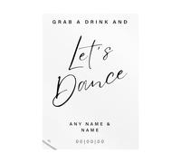 Let's Dance - Wedding Sticker: Vinyl Decal for DIY Wedding Sign, Personalised Wedding Mirror, Custom Sticker for Wedding Party Decor