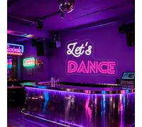 Let's Danced Neon Signs Let's Dance Neon Light USB Powered Neon Lights for Bedroom Gaming Room Kids Room, Bar Decoration Wedding Birthday Party 16.1”X11.2”