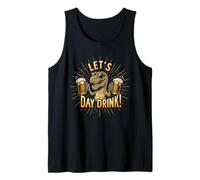 Let's Day Drink Funny T-Rex Beer Dinosaur Tank Top