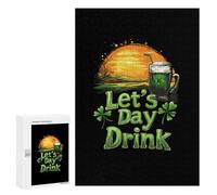 Let's Day Drink Shamrock St Day And Patricks Wooden Jigsaw Puzzles for Adults Funny Intelligent Games Home Decor Artwork for Home Office