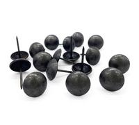 Let's Decorate 100PCS D16mm/0.63" Antique Black Upholstery Tacks, Passed Salt Spray Test for Outdoor Use, Garden Metal Thumb Tacks, Home DIY Decorative Nail Heads Nails (100, 16mm Antique Black)