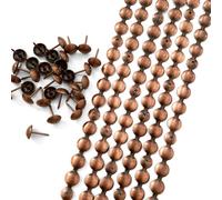 Let's Decorate 10Meters D11mm Upholstery Tacks Copper Color Sofa Nailhead Strips,Furniture Bench Sofa Tacks,Loosing Tacks Matched,DIY Furniture Accessory(O:11mm Copper)