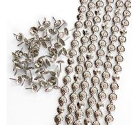 Let's Decorate 10Meters D11mm Upholstery Tacks Nickel Flower Sofa Nailhead Strips,Furniture Bench Sofa Tacks,Loosing Tacks Matched,DIY Furniture Accessory(H:11mm Nickel Flower)