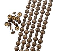 Let's Decorate 10Meters D16mm Upholstery Tacks Antique Color Sofa Nailhead Strips,Furniture Bench Sofa Tacks,Loosing Tacks Matched,DIY Furniture Accessory(L:16mm Antique)