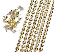 Let's Decorate 10Meters D9.5mm Upholstery Tacks Golden Color Sofa Nailhead Strips,Furniture Bench Sofa Tacks,Loosing Tacks Matched,DIY Furniture Accessory(N:9.5mm Golden)