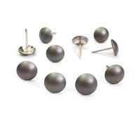 Let's Decorate 200PCS Upholstery Tacks D11mm/0.43" Frosted Grey Nails, Decorative Tacks for Sofa, Furniture Metal Thumb Tacks, Home DIY Heads Nails (11mm Frosted Grey)