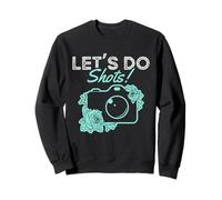 Let's Do Shots Camera Floral Fun Sweatshirt