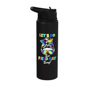 Let's Do This Field Day Thing Messy Bun School Stainless Steel Insulated Water Bottle