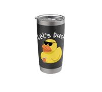Let's Duck Yellow Rubber Duck Beach Party Summer Vacation Stainless Steel Insulated Tumbler