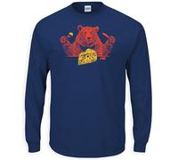 Let's Eat (Anti-Green Bay) T-Shirt for Pro Football Fans (SM-5XL), Navy Long Sleeve, M