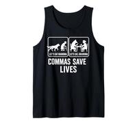 Let's Eat Grandma Commas Save Lives Lets Eat Grandma Humor Tank Top