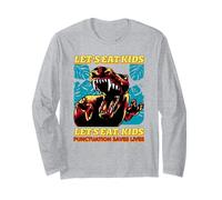 Let's Eat Kids (Funny Statement) (Dinosaur Graphic) Long Sleeve T-Shirt