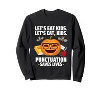 Let's Eat Kids Punctuation Saves Lives Halloween Teacher Sweatshirt