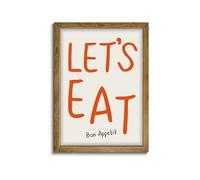 Let's Eat Prints - Framed Kitchen Wall Art, Abstract Print, Bon Appetit Print, Kitchen Poster, Kitchen Wall Art Decor, Dining Room Decor, Quotes Poster
