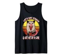 Let's Eat Trash and Get Hit By a Car Retro Vintage Possum Tank Top
