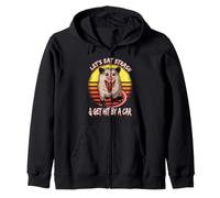 Let's Eat Trash and Get Hit By a Car Retro Vintage Possum Zip Hoodie