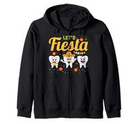 Let's Fiesta Dentist Dental Funny Teeth Cinco De Mayo Zip Hoodie