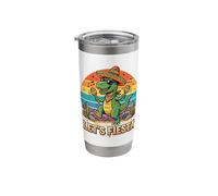 Let's Fiesta Funny Dinosaur Cinco De Mayo T Rex Party Design Stainless Steel Insulated Tumbler