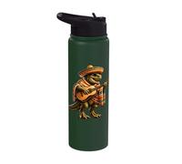 Let's Fiesta Mexican Dino Trex Cinco De Mayo Boys Toddler Stainless Steel Insulated Water Bottle