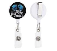 Let's Fight Prostate Cancer ID Card Clip Holder Badges for 1 Pack