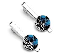 Let's Fight Prostate Cancer Men's Tie Clips Necktie Bar Pinch Clip Set of 2 Formal Business Wedding Accessories