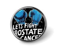 Let's Fight Prostate Cancer Round Badge Pin Brooch Button Stylish Aluminum Decorative for Clothes Backpacks Hats