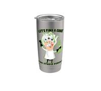 Let's Find A Cure for Stupid People Funny Professor Stainless Steel Insulated Tumbler