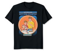 Let's Find A Cure Stupid People The World of Science T-Shirt Black L