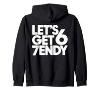 Let's Get 6 7endy Retro 60s 70s Typography Birthday Zip Hoodie