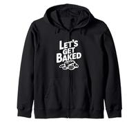 Let's Get Baked Baker Humor for Cooking Enthusiasts Zip Hoodie