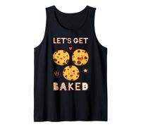 Let's Get Baked Baking Cookies Heart Baker Muffins Chocolate Tank Top