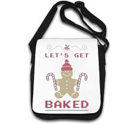 Let's Get Baked Christmas Gingerbread Man Shoulder Bag White