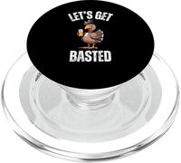 Lets Get Basted Funny Thanksgiving Drinking Turkey Day PopSockets PopGrip for MagSafe