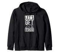 LET'S GET BASTED Thanksgiving Humor Zip Hoodie