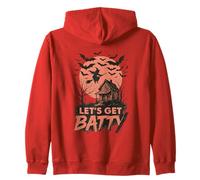 Let's Get Batty Witch Moon Cottage Bats Zip Hoodie