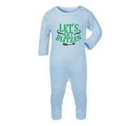 Let's get Blitzen [BCX] Baby Romper Jumpsuit with feet, 0-3 Months, Pastel Blue