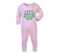 Let's get Blitzen [BCX] Baby Romper Jumpsuit with feet, 0-3 Months, Pastel Pink