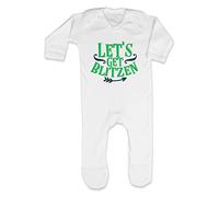 Let's get Blitzen [BCX] Baby Romper Jumpsuit with feet, 0-3 Months, White