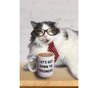 Let's Get Down to Business - 6x9 Lined Journal: This cat boss will remind you that there are tasks to be done