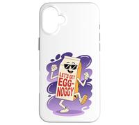 Let's Get Egg-Noggy Funny Egg Nog Pun Drink Christmas Case for iPhone 16 Plus